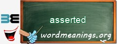 WordMeaning blackboard for asserted